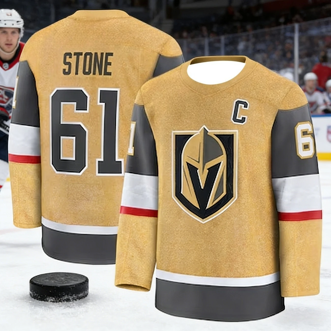 Men's Las Vegas Golden Knights Popularity Ice Hockey Training Jersey 3D Printable Breathable Quick-Drying Long-Sleeved Top Kids