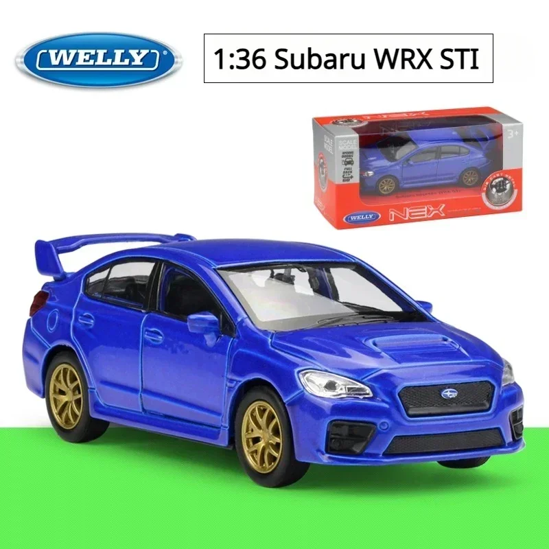 

Модель спортивного автомобиля WELLY 1:36 Subaru lmpreza WRX STI, модель автомобиля из сплава, декоративная коллекция, игрушечные инструменты, подарок