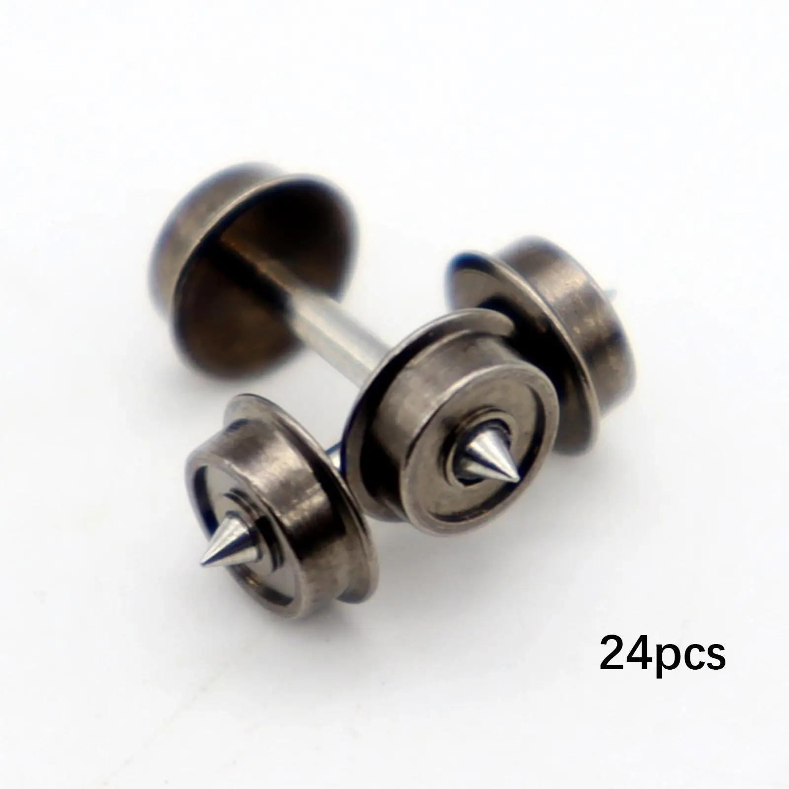 

24 штуки, металлические колеса, колеса масштаба N, высокопрочные модифицированные аксессуары для хобби-моделей поездов, для моделей поездов 1:160, комплектующие