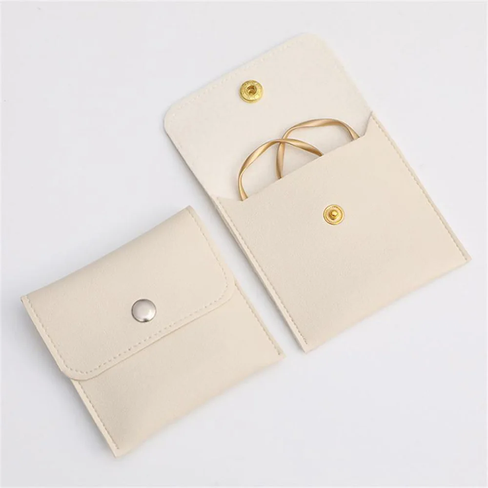 1PC PU Leather Jewellery Pouch Packaging Bag Earrings Ring Bag Necklace Bracelet Jewelry Storage Bag Jewelry Bag