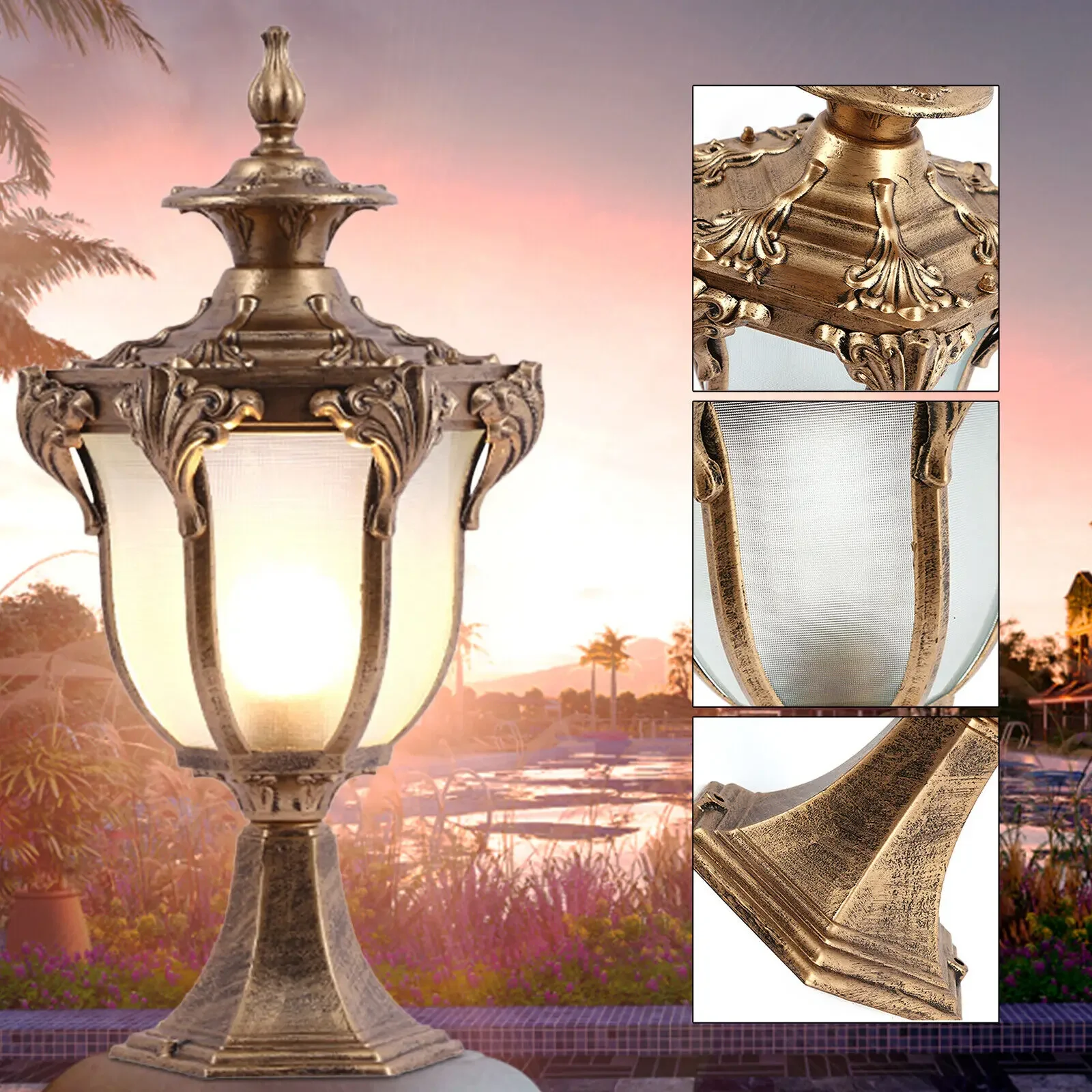 

Outdoor Post Pole Lantern – Garden, Patio & Driveway Pillar Lamp Light Fixture