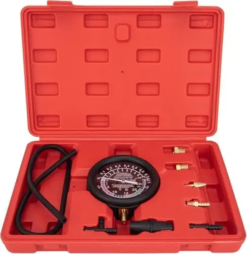 

Комплект вакуумных манометров для проверки и диагностики давления топлива в автомобильных системах