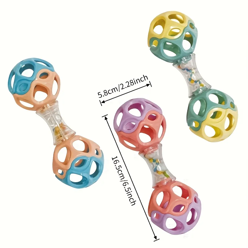 Baby Single Head Hand Ringing Toy - Interactive Sensory Play with Colorful Rings,  Fine Motor Skills & Hand-Eye Coordination