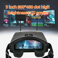 LS-800D 5.8G 40CH 5 Inch Headset HD DVR Video Glasses Diversity FPV Goggles W/25-1300mW FPV Transmitter VTX For RC FPV Drone