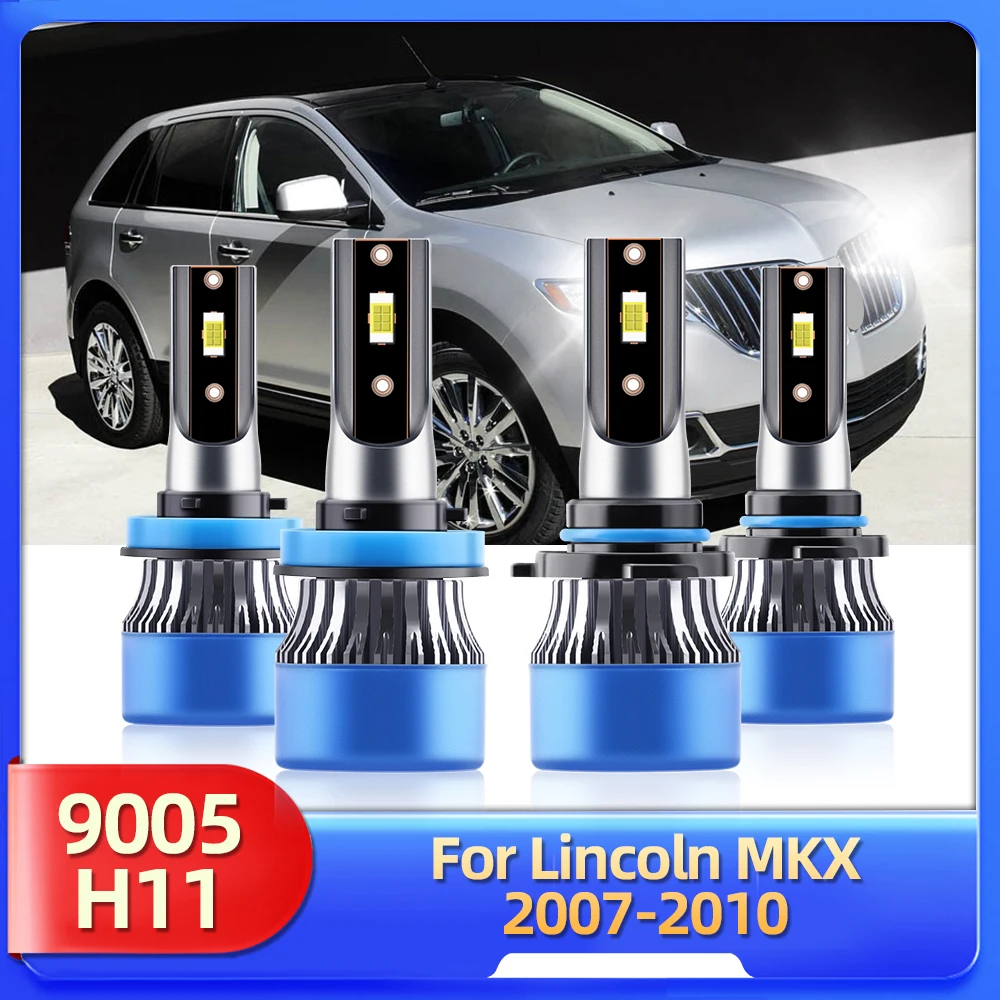 

LSlight Car LED High Power Headlight Lamps Bulb White For Lincoln MKX V6 Headlamps 2007 2008 2009 2010 Luces Replacement 110W