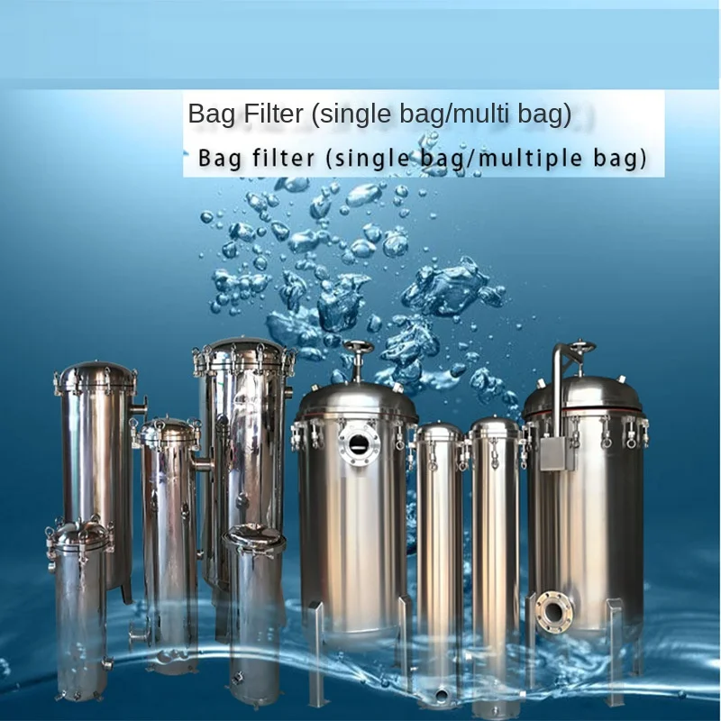 

Bag Filter Stainless Steel 304 Single Bag Rural Well Water Filter Drinking Water Purification Equipment