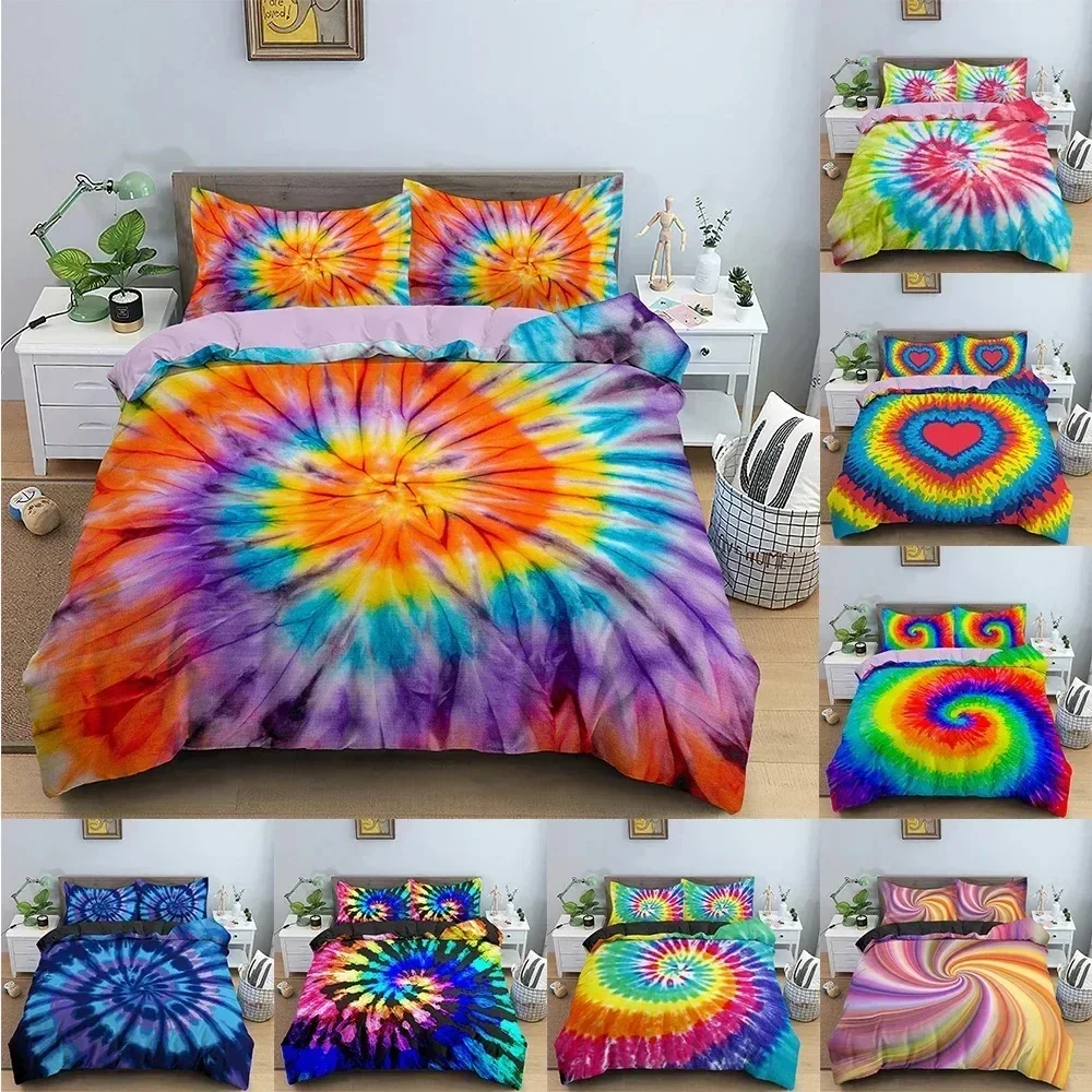 

Rainbow Color Duvet Cover Abstract Pattern Bedding Set Comforter Covers With Pillowcase Single Double Size Home Textile