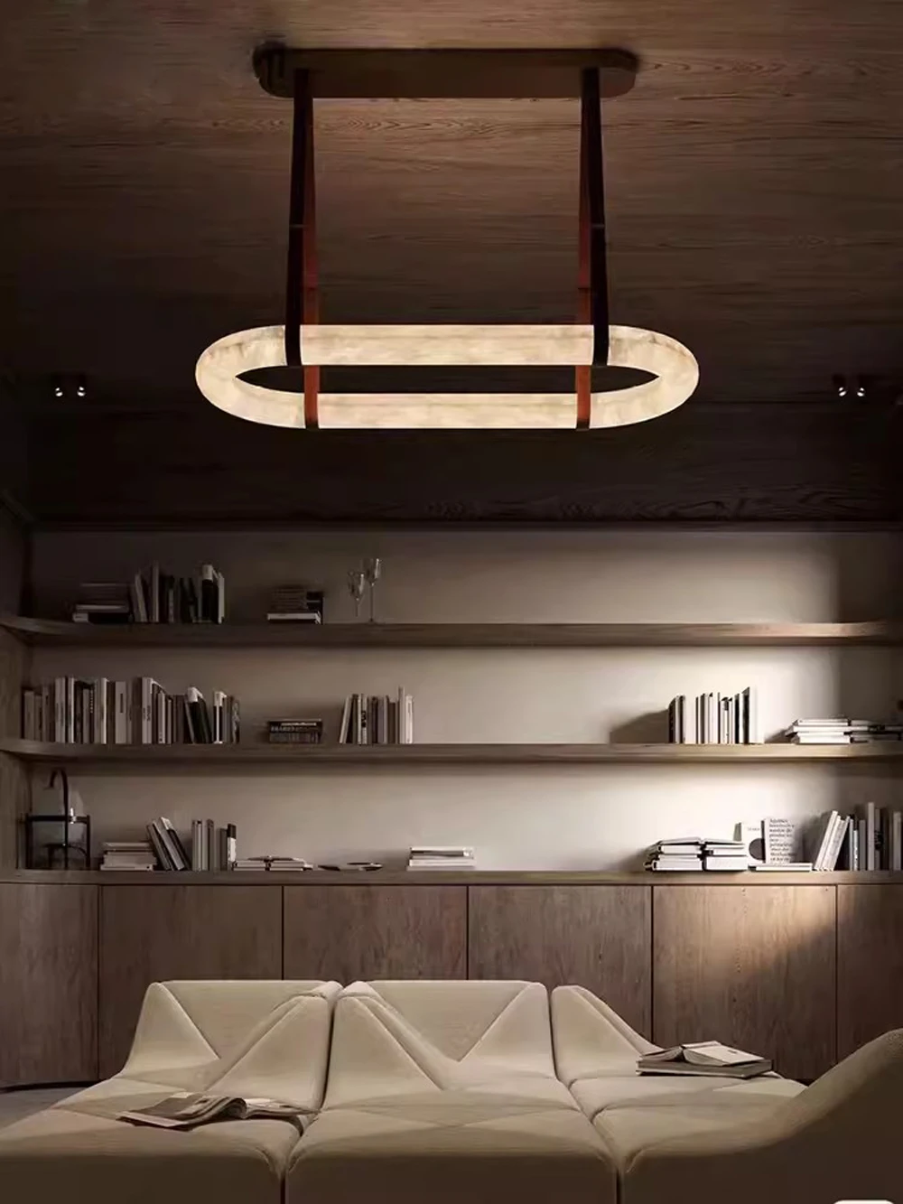 Marble Leather Mixed Design Dimmable Led 2025 Chandelier Lighting Lustre Suspension Luminaire Lampen For Dinning Room