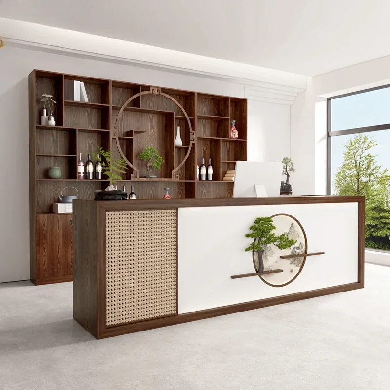 Business Luxury Reception Desks Storage Economic Computer Reception Counter Workbench Banco Cassa Negozio Office Furniture