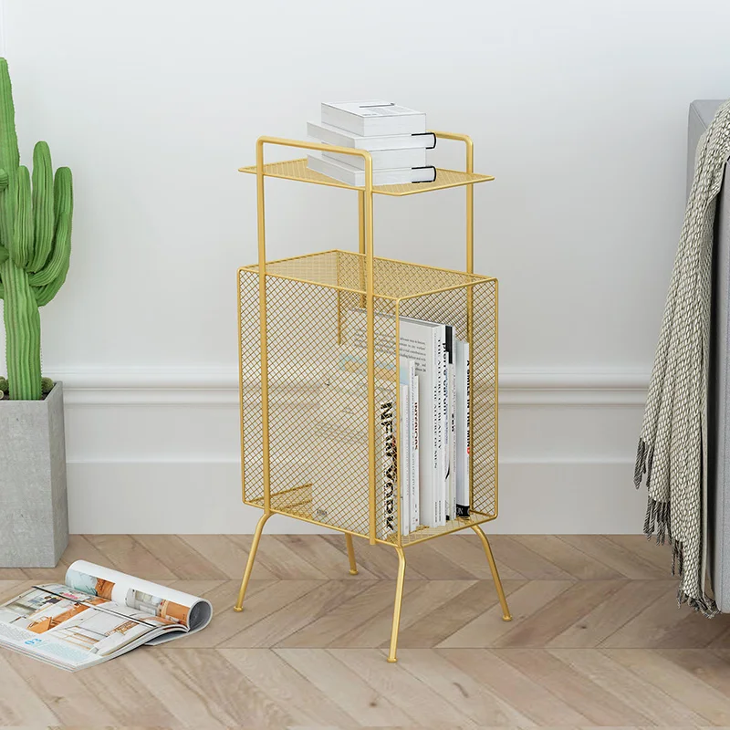 

Newspaper Magazine Rack Nordic Iron Art Magazine Storage Shelf Sofa Floor Shelf Display Children's Picture Book Shelf