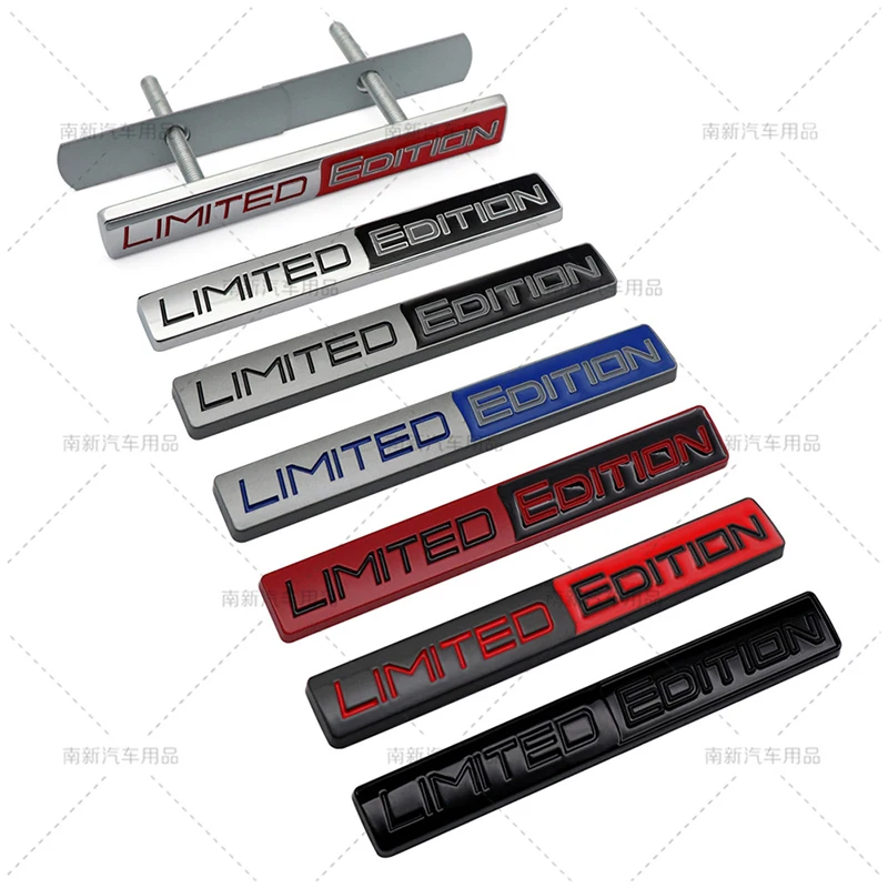 Metal Limited Car Front Grill Emblem Stickers Rear Trunk Badge Decal For Jeep Wrangler Grand Cherokee Dodge SRT Challenger