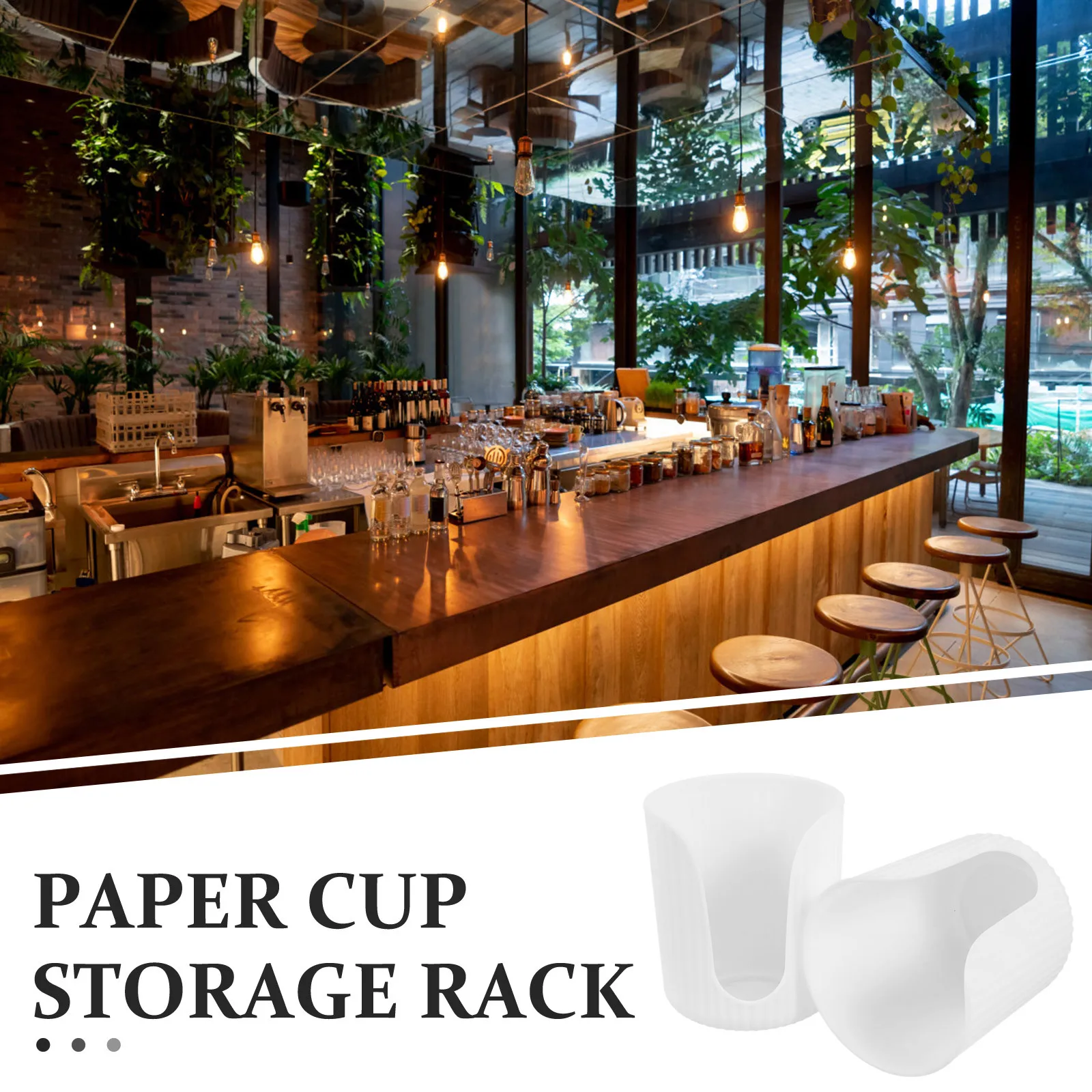 

2 Pcs Cup Holder for Countertop Desktop Paper Organizer Coffee Dispenser PP Holders Rack