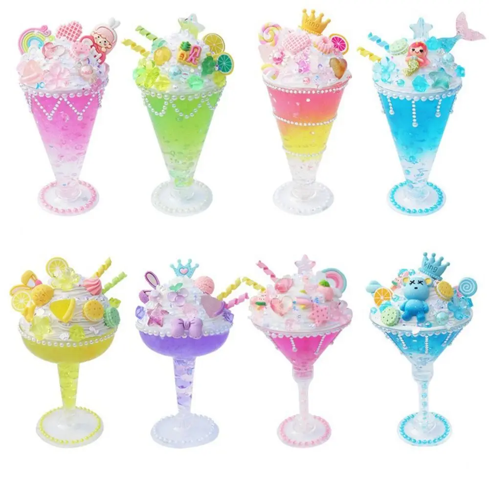 New Handmade DIY Cream Gel Juice Cup Cute Cartoons Cream Gel Set Creative Toy Material Package Birthday Gift