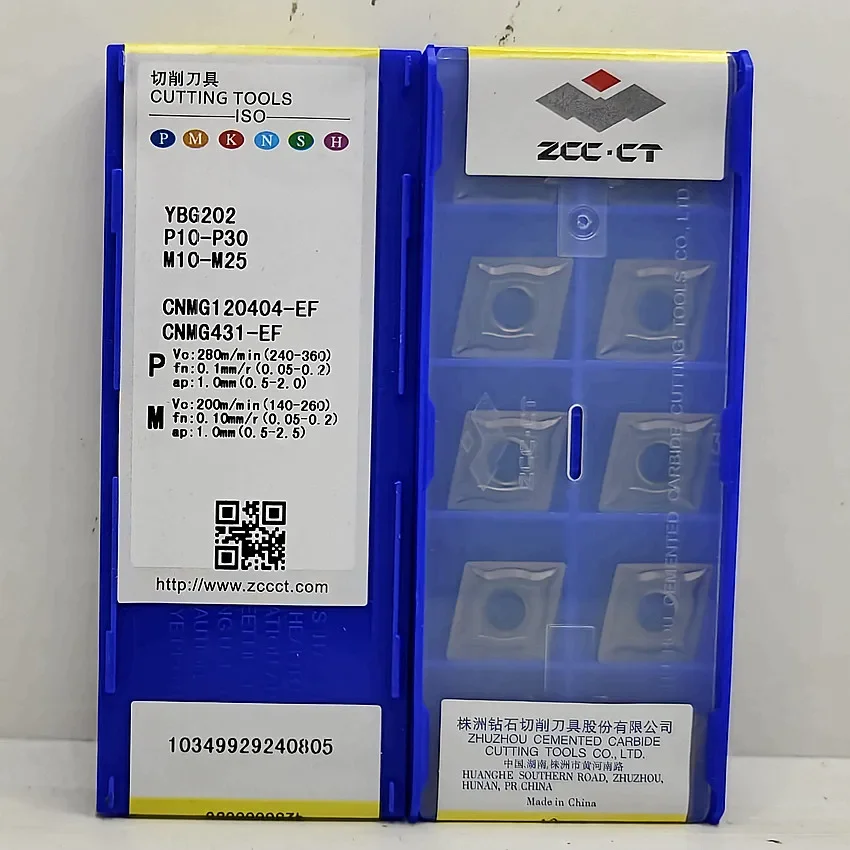 

CNMG120404-EF YBG202/CNMG120408-EF YBG202/CNMG120404-EF YBG205/CNMG120408-EF YBG205/CNMG120412-EF YBG205 Твердосплавные пластины ZCC.CT