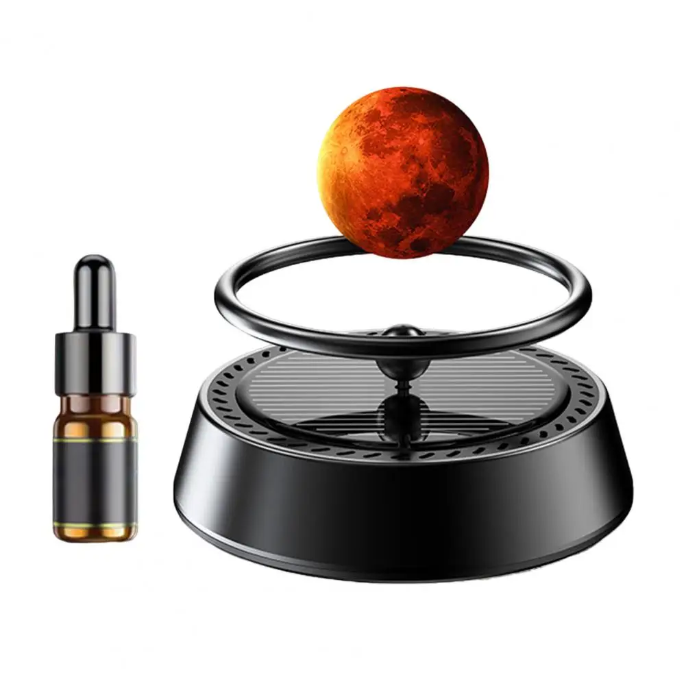 Auto Aromatherapy Diffuser Solar Powered Suspension Planet Car Air Freshener Long Lasting Fragrance Odor Removal Aromatherapy