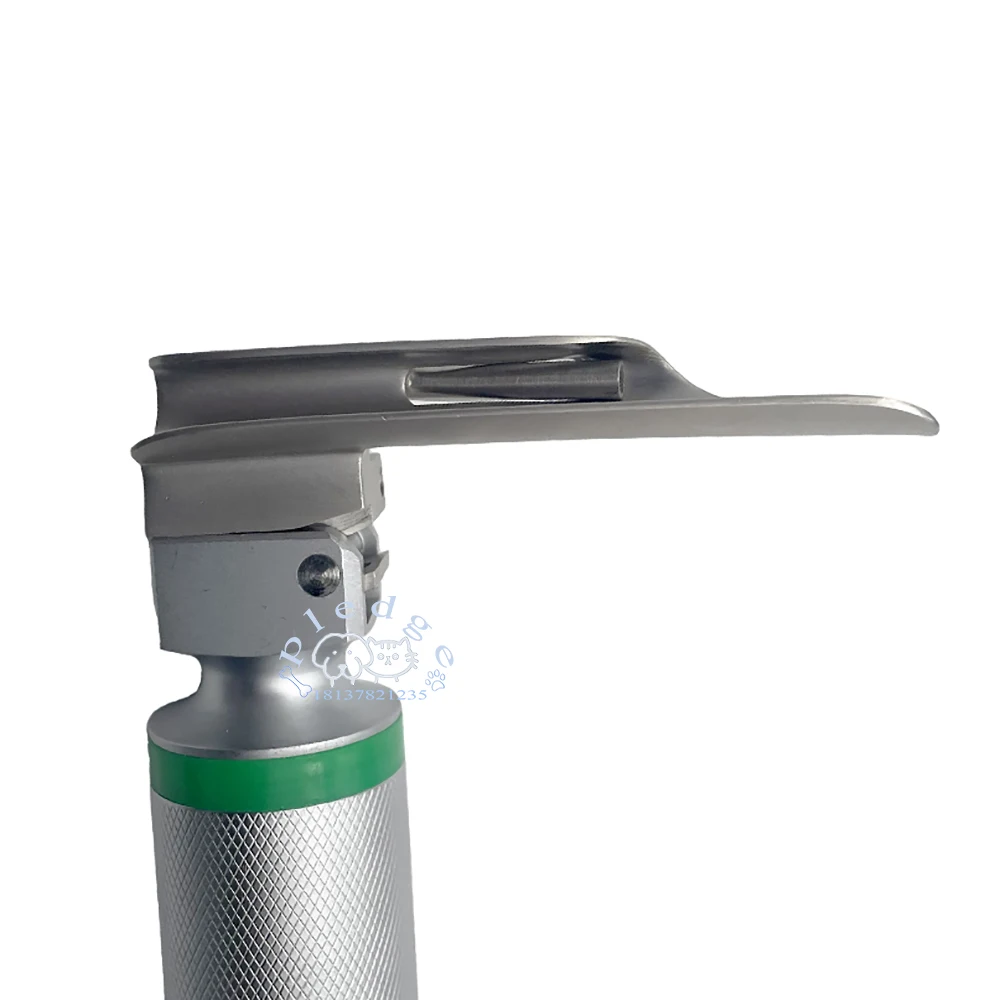 Professionelle Katzen- und Hunde-Laryngoskope mit Glasfaser, 5-Klingen-Design für rechte Seite, Laryngoskopie, Tieranästhesie-Laryngoskop – Detail 7