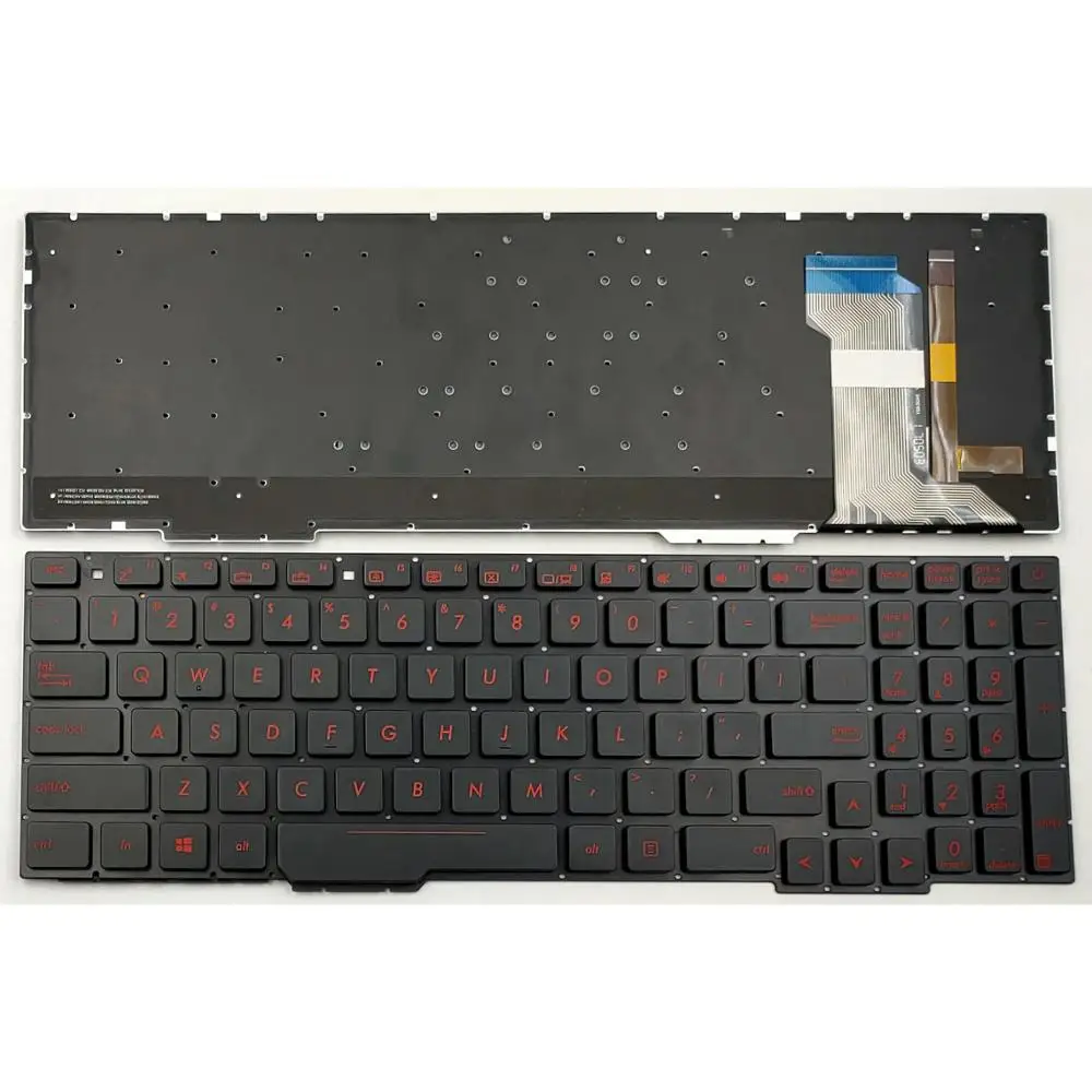 

New Laptop Keyboard for Asus ROG FX53VD FX53VD-ES74 FX53VD-MS72 FX53VD-RH71 FX53VE FX53VE-MS74 FX53VW FX53VW-GH71 US Backlit