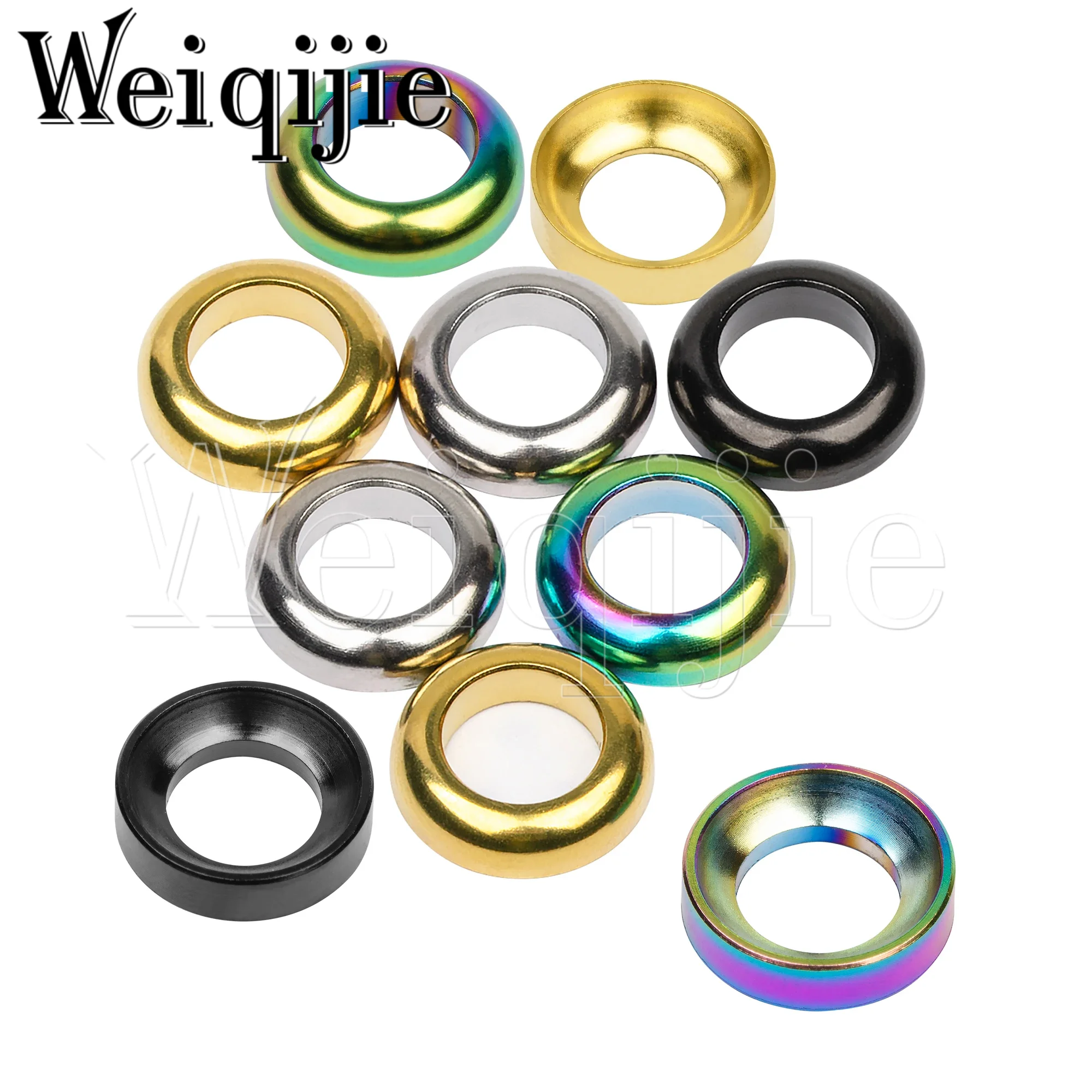 Weiqijie Titanium Bolt M6 Concave And Convex Washer Gasket for BMX Bicycle Disc Brake Modification