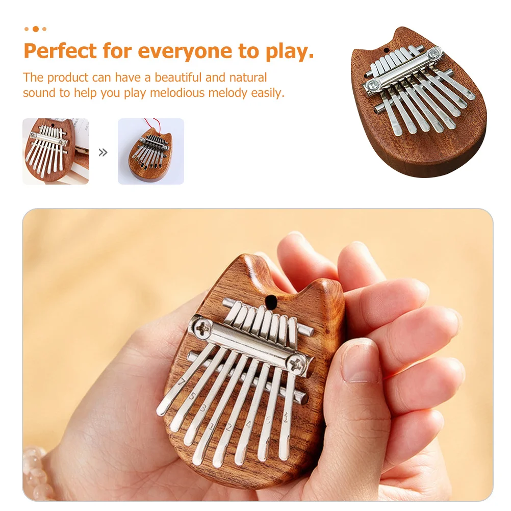 

8 Keys Thumb Piano Mini Wooden Kalimba Finger Piano Musical Instrument Beginner Compact Easy Carry Mini Wooden Kalimba
