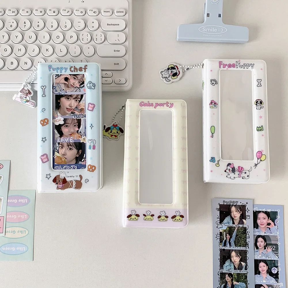 Cartoon Puppy Doggie Photo Booth Frames Album For 2x6 Inch Photo Strips Wedding Album 2 x 6 Bookmark Holder 18 Pages 36 Photos
