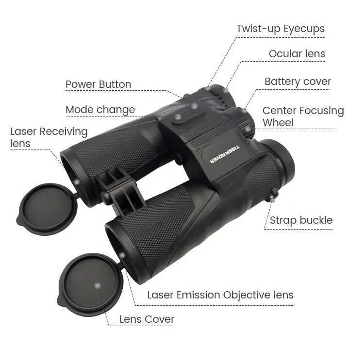 Outdoor Sports 8X40 3000M 1200Yards Long Distance Hunting Optics Binoculars High Powered  Rangefinder Long Distance Range