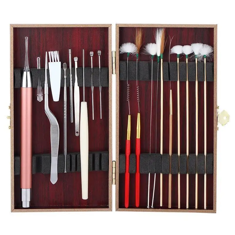 Ohr-Massage-Set mit 20 Stück Langlebigen Gänsefederstäbchen und Ohrlöffeln für Erwachsene zur täglichen Pflege zu Hause – Detail 4