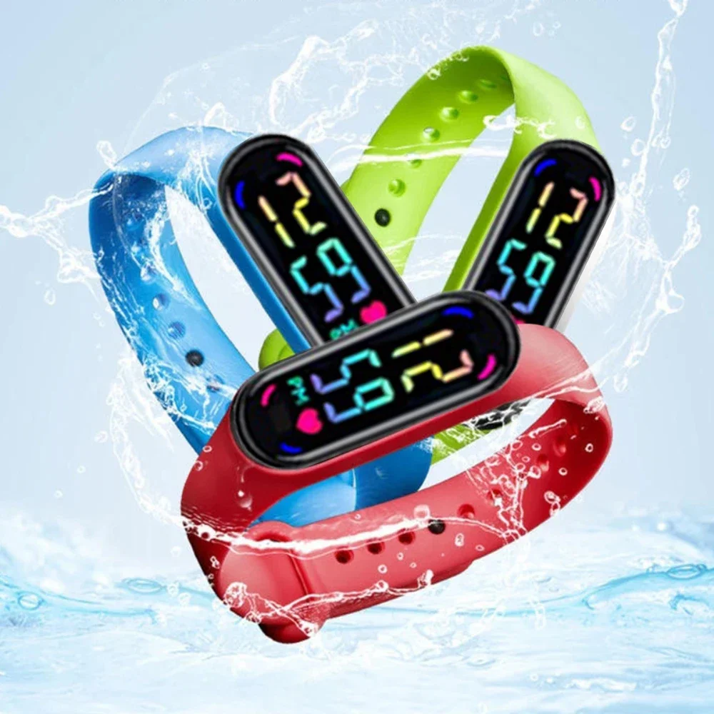 New Watch LED Student Kids Sports Touch Cartoon Electronic Watch  Girls child Boys and girl Toys Gifts