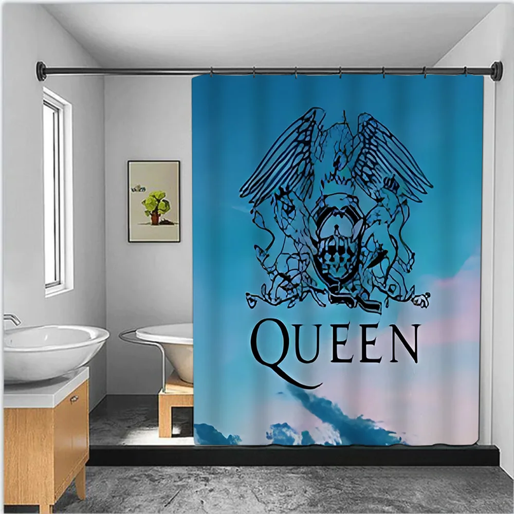 Rock Q-Queen Band Shower Curtain Waterproof Polyester Fabric Paint Colorful Bath Curtains Home Bathroom Decor Curtain With Hook