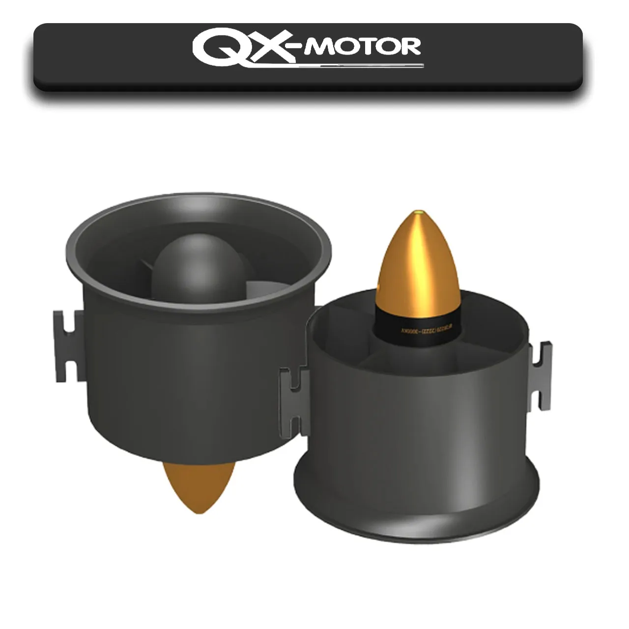 QX-MOTOR 70mm EDF 6 ostrzy QF2822-3000KV cały drut miedziany bezszczotkowy silnik z 50A 3-4s ESC do zdalnie sterowanych akcesoriów do zabawek