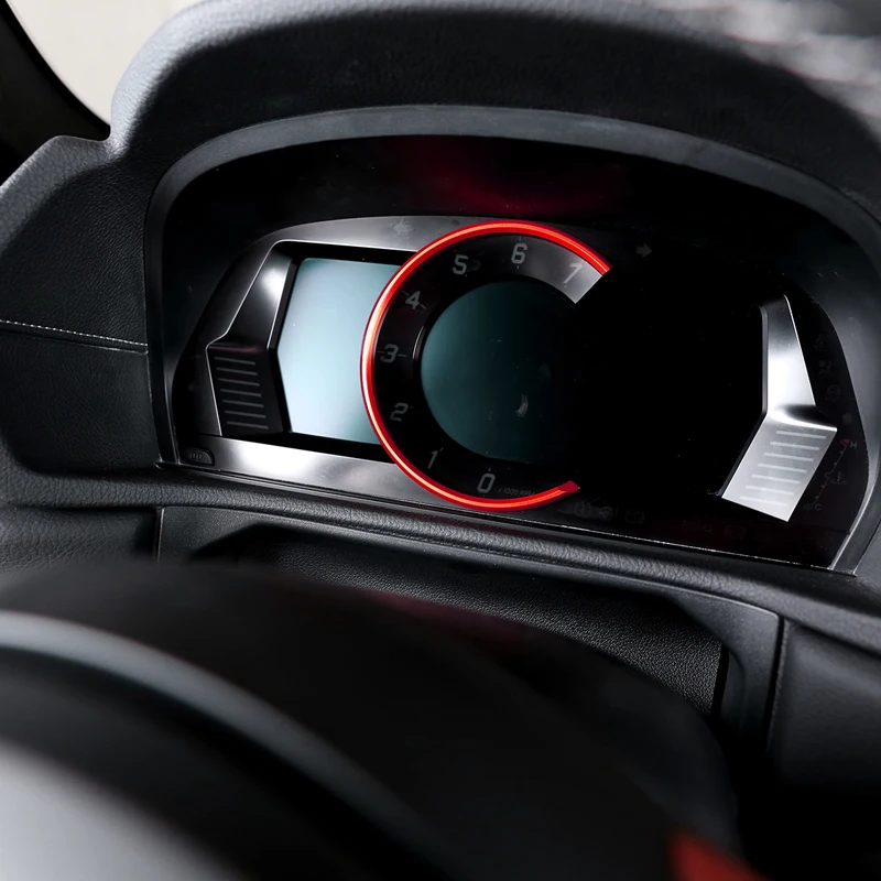 

Декоративное кольцо-наклейка из алюминиевого сплава красного/желтого цвета для тахометра приборной панели автомобиля Toyota GR Supra A90 2019-2022, автомобильные аксессуары