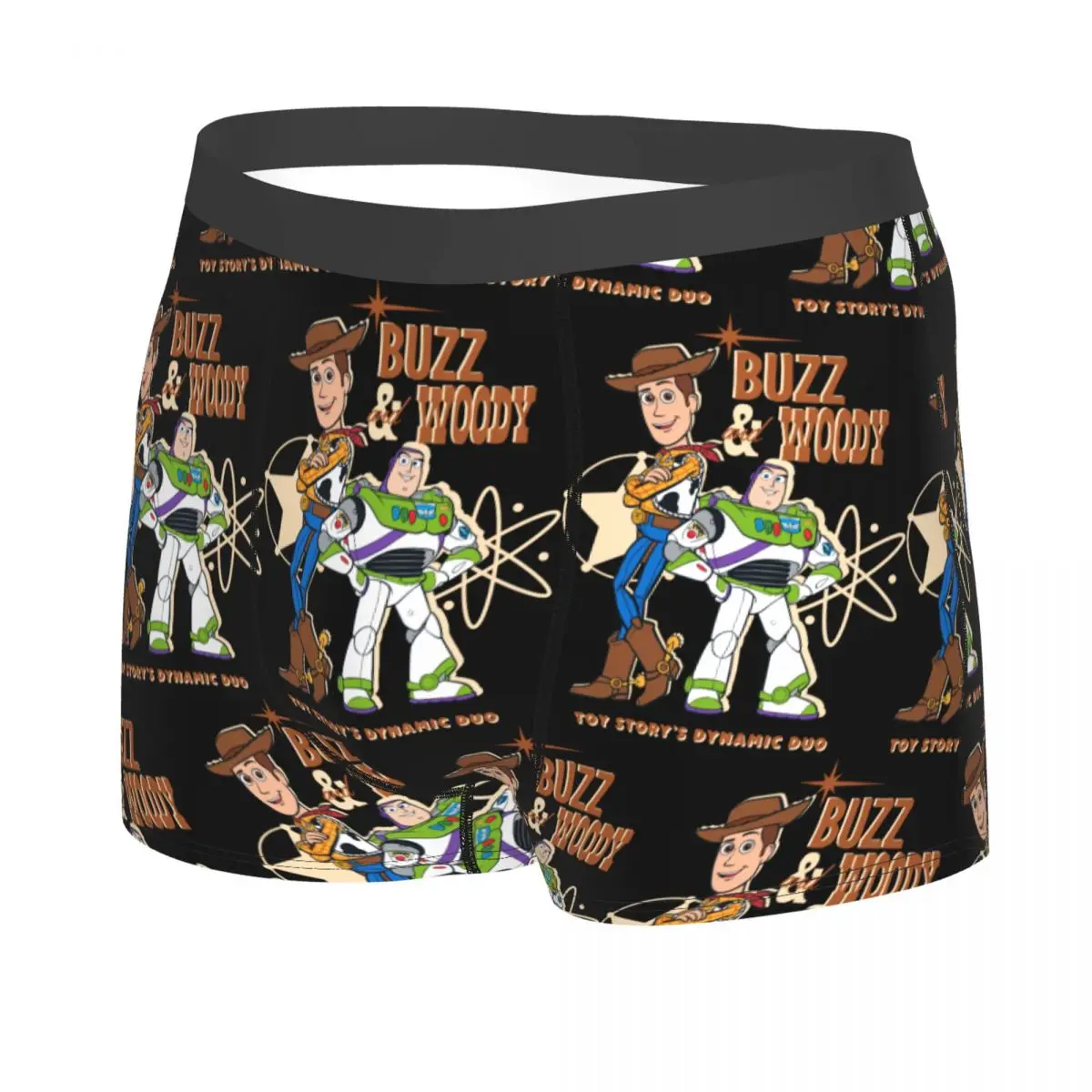 Men Toy Story Buzz Woody Dynamic Duo Boxer Shorts Panties Soft Underwear Male Sexy Plus Size Long Underpants