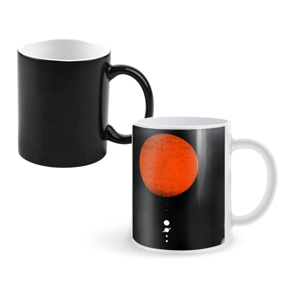 

Minimal Solar SystemCoffee Mugs And Mug Creative Color Change Tea Cup Ceramic Milk Cups Novelty Gifts