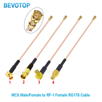 1PCS MCX Male/ Female to U.FL IPX-1 Female Jack Connector RG178 Cable Adapter Pigtail Antenna RF Coaxial Extension Cable