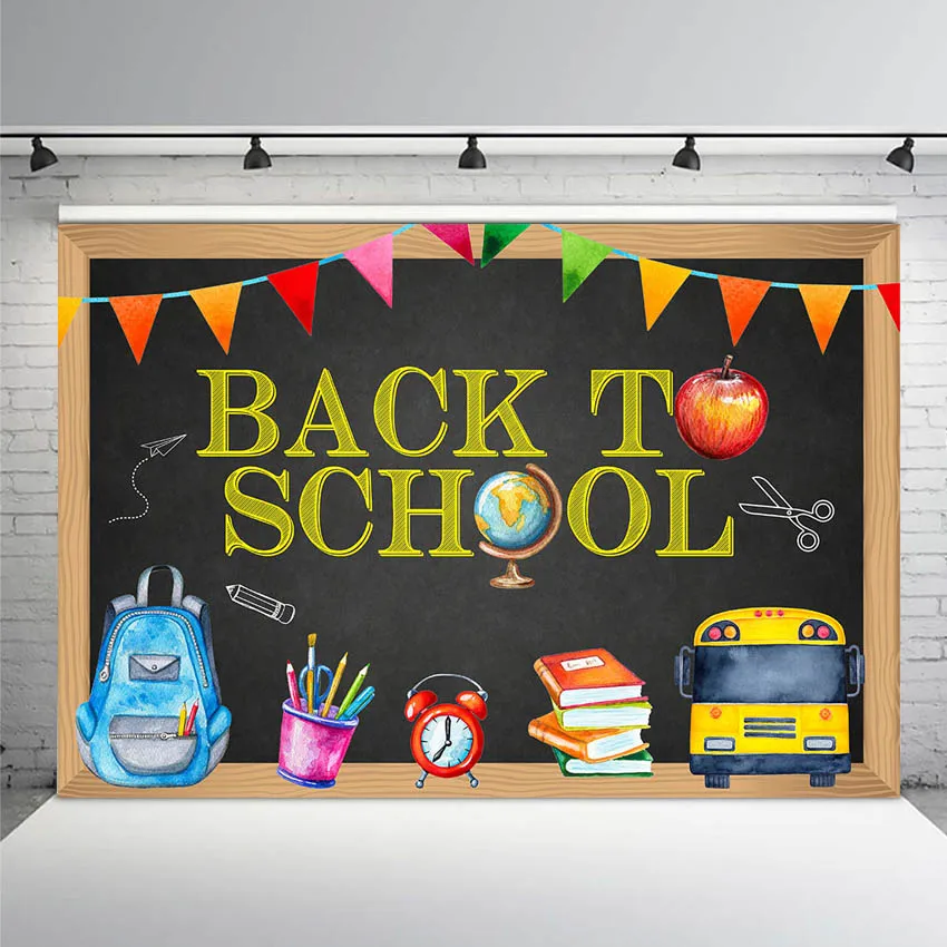 

Mocsicka Welcome Back To School Photograph Background For Students Pen And Notebook Photo Backdrop For Photo Studio Banner