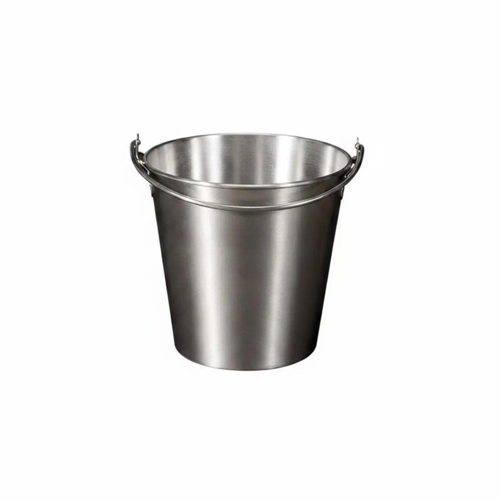 Stainless Steel Snack Container Polished Edges Small Metal Pail with Handle