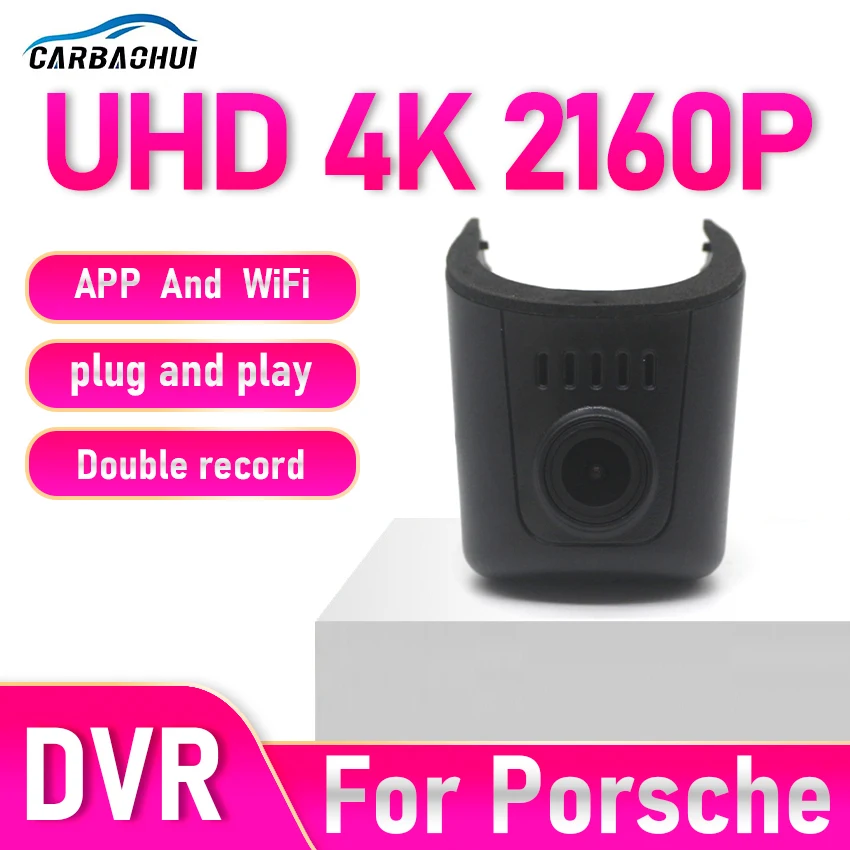 Plug and play Dash Cam For Porsche cayenne Panamera Taycan 911 2018 2019 2020 2021 2022 2023 2024 4K Dashcam Dash Camera for Car