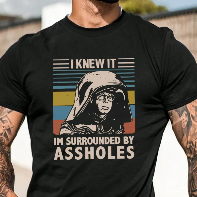 

Футболка I Knew It Dark Helmet Spaceballs 2026 с новым винтажным принтом, мужская и женская повседневная футболка с короткими рукавами