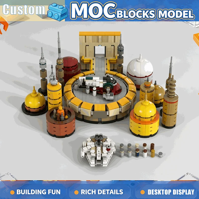 1375PCS Futuristic Floating Cloud City Model Building Blocks MOC Custom Sci Fi Diorama DIY Assembly Educational Toy Popular Gift