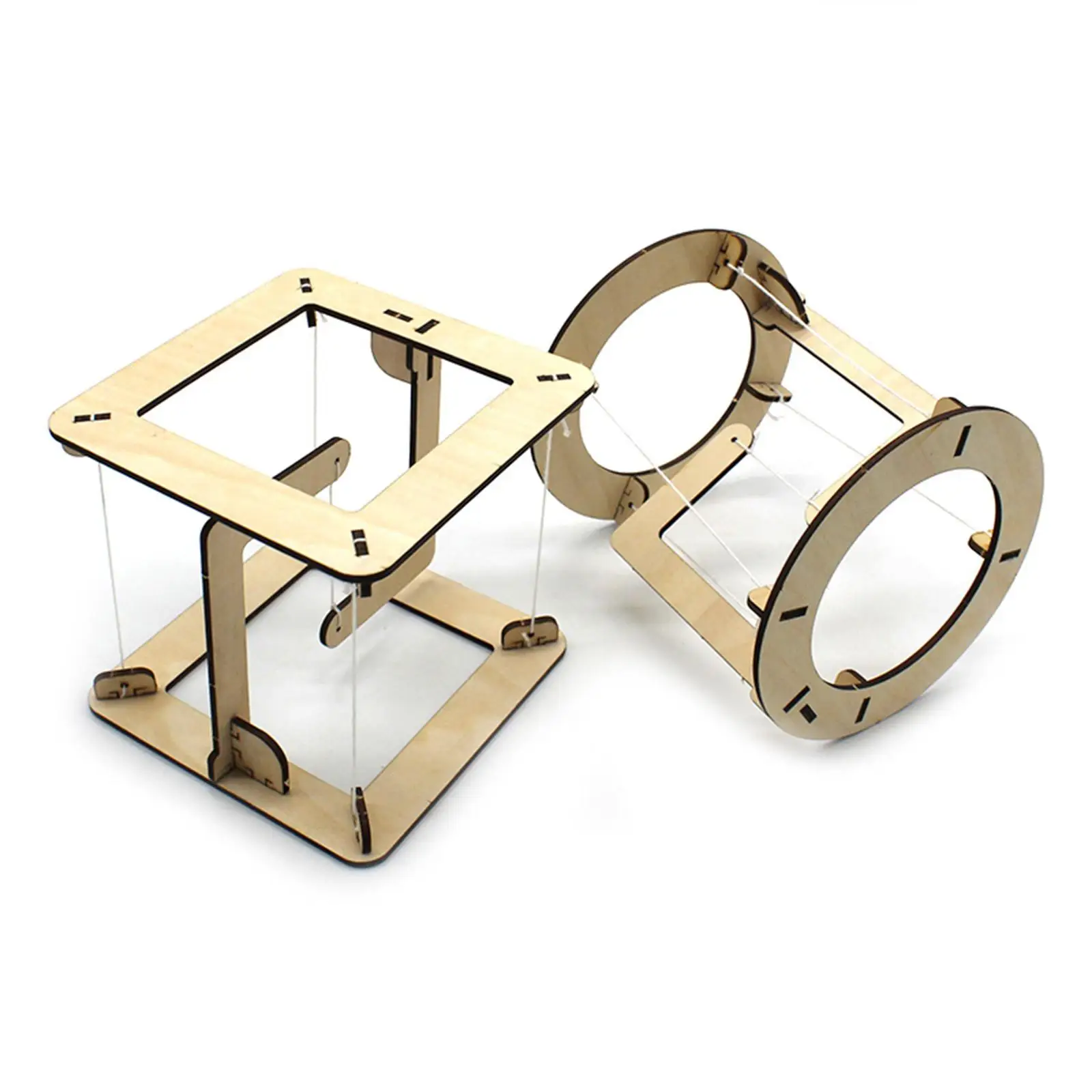 Wooden DIY Gravity Floating Building Toy Tensegrity Creative Model Kits for Children Science Education Physics Balancing Bricks