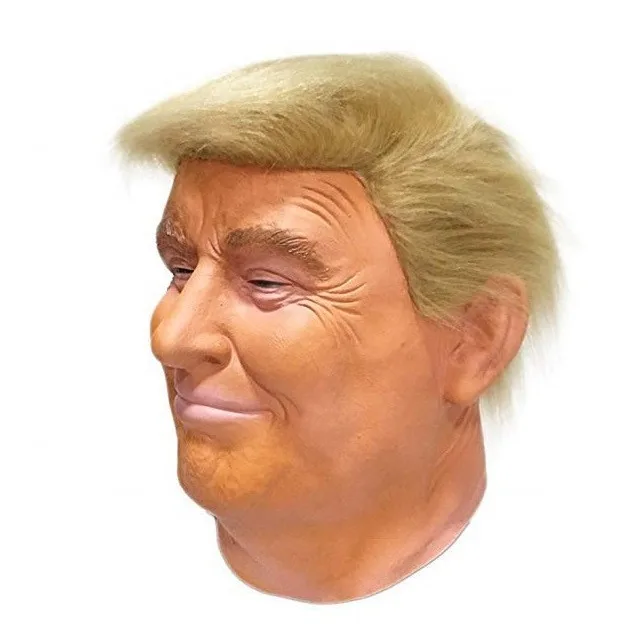 Trump Latex Full Head Face Mask for Festival Halloween Cosplay Costume Party Donald Trump Presidential Cosplay Fans Costume Prop