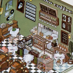 Szene der animierten Zeichnungen in Miniaturlandschaftsgestaltung, 3D -Kabinenaufkleber, Stapel und Collage, Handrechnung, schönes Geschenk für Kinder, Kind, Brillanz 12 Hauptverkaufsminhine - №8