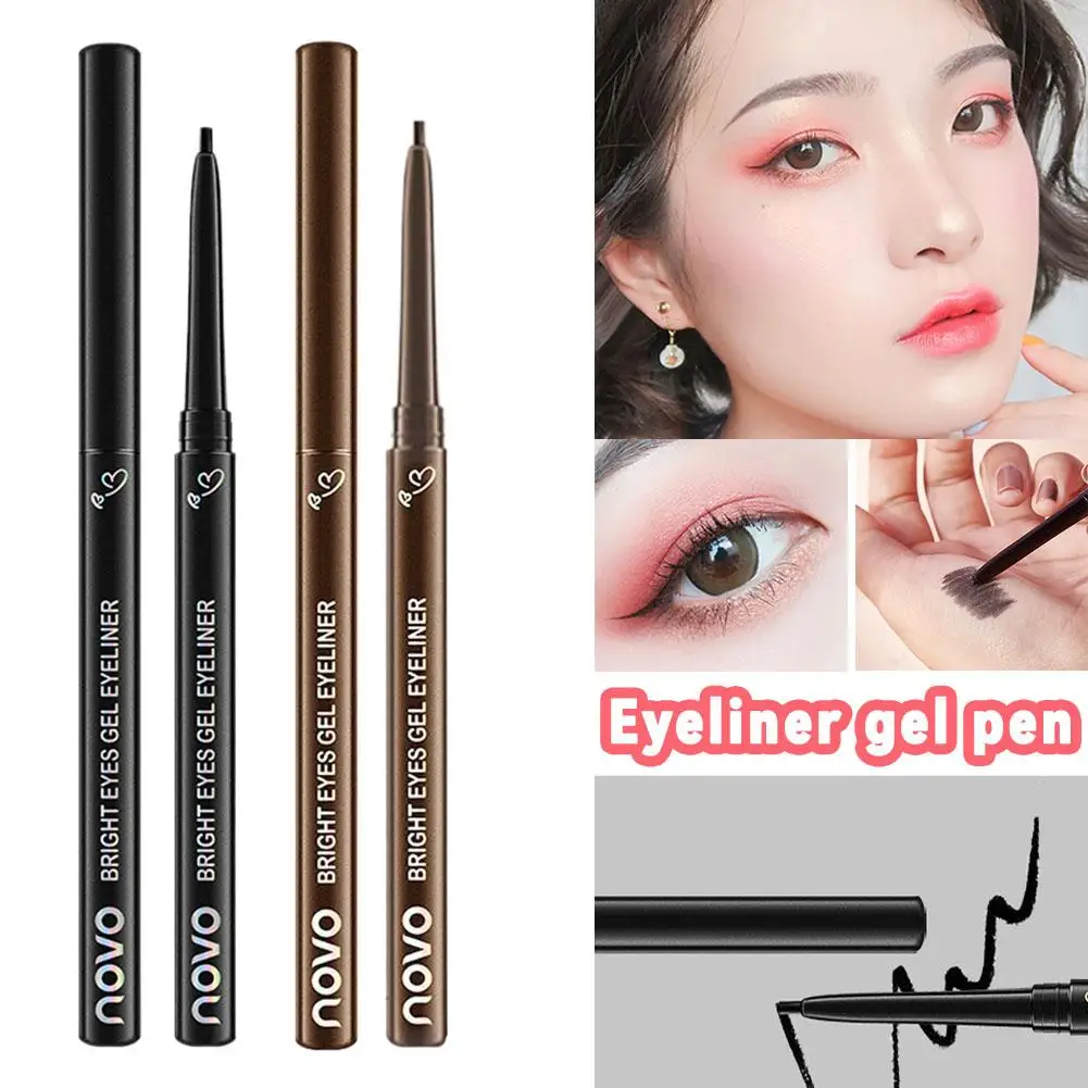 Crayon Eyeliner Gel Waterproof, Maquillage Facile, Longue Durée, Lisse, Noir, Ne Pas Pincer, Cosmétiques, Blooming Eye Brown, 256 Eyeliner, T3G9