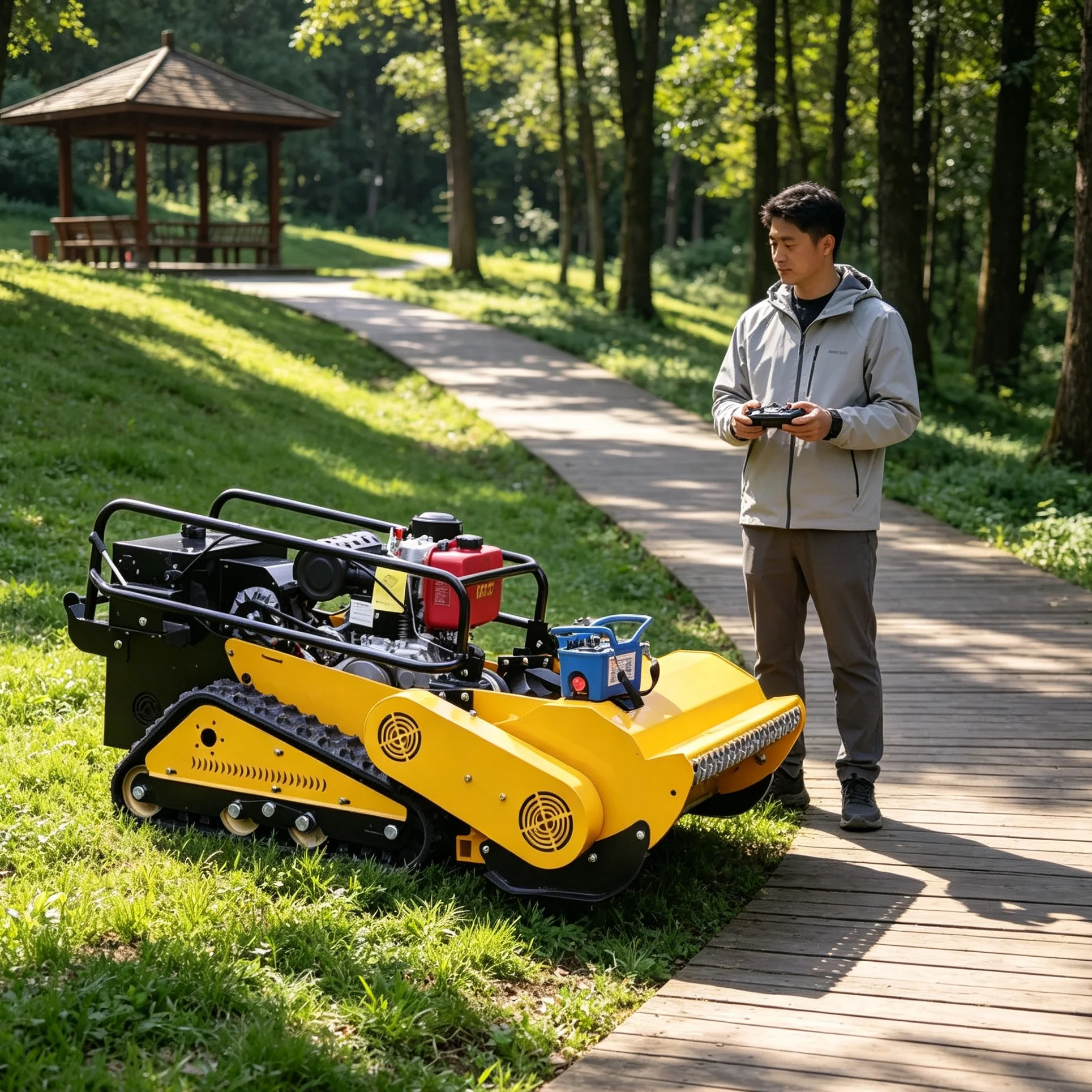 Customized 800SPro Intelligent Lawn-Care Robot Powered by Single-Cylinder Four-Stroke Engine, Reliable Cutting Performance