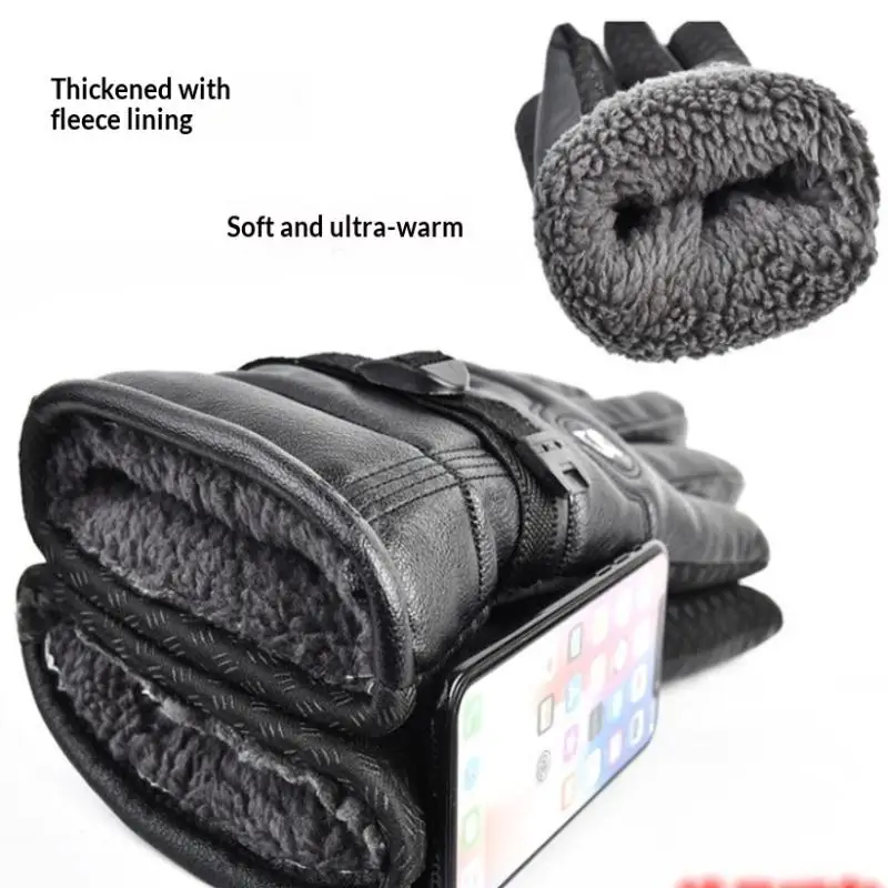 ✰✪Winter Leather Gloves Waterproof Resistance Cold Outdoor Sports Warm Motorcycle For Men Gloves