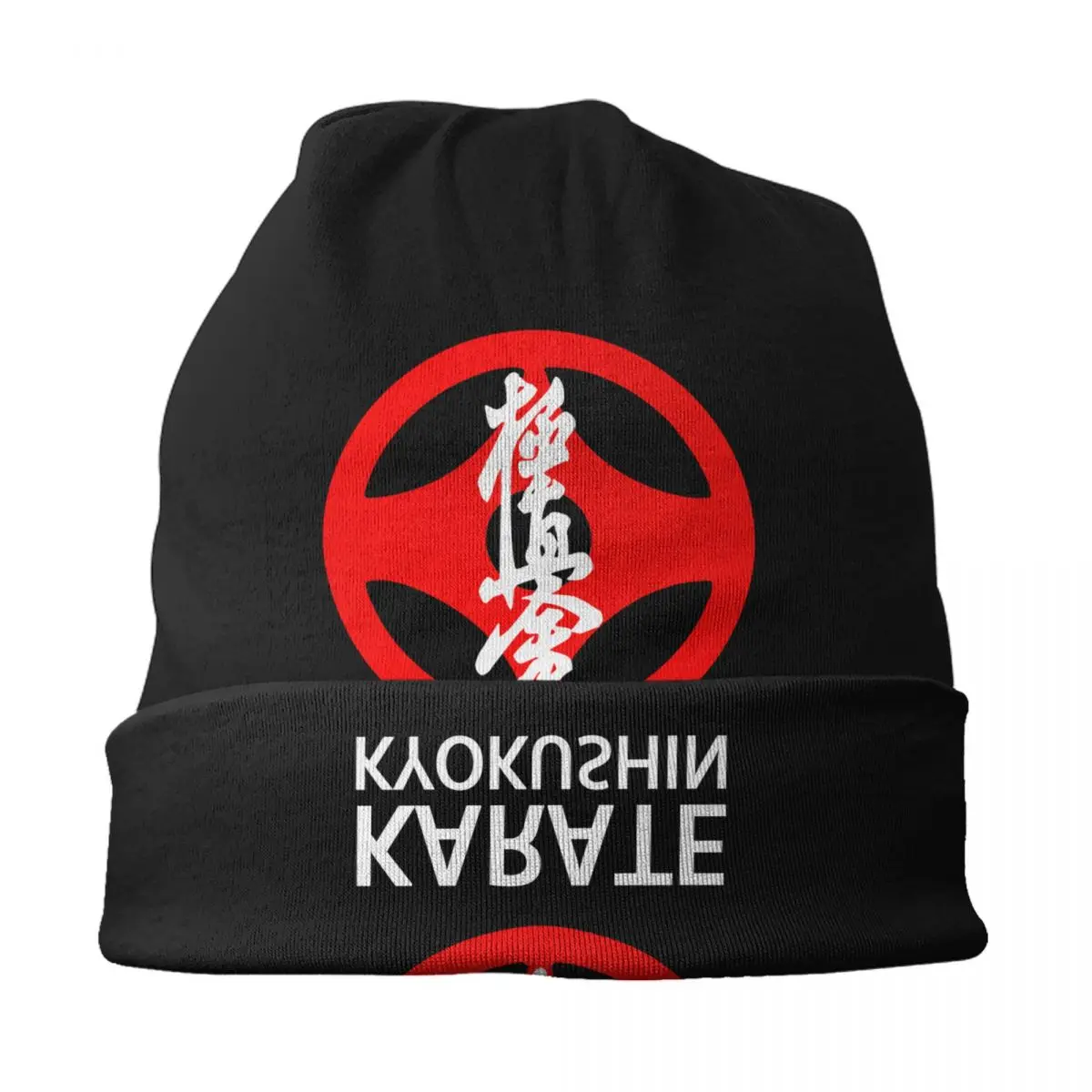 Karate Kyokushin Skullies Beanies Caps Unisex Winter Warm Knit Hat Street Adult Martial Arts Bonnet Hats Outdoor Ski Cap