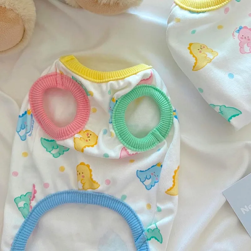 

Cute Little Dinosaur T-shirt, Summer Cool Pet Vest, Teddy Cartoon Pullover, Poodle Sleeveless Clothes XS-XL