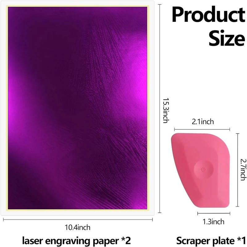 Laser Engraving Marking Color Paper, 15.3Inch X 10.4Inch Laser Engraving Paper For Fiber Laser Marking And Engraving