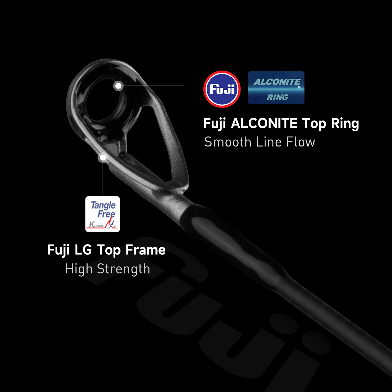 HANDING Skull Wolf Caña Ultraligera Trucha BFS – Anillo Alconite Fuji