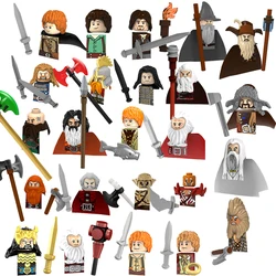 MOC LOTR Elves Soldier Orcs Army Figures Armor Guard Dwarf Warrior Archer Medieval Knights Building Blocks Bricks toys kids gift