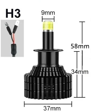 Светодиодные лампы H4 H1 H3 H7 8-сторонние 26000LM 60W HB3 HB4 9012 H8 H9 H11 9005 9006 для автомобильных фар и противотуманных фар 3000K 6000K 8000K